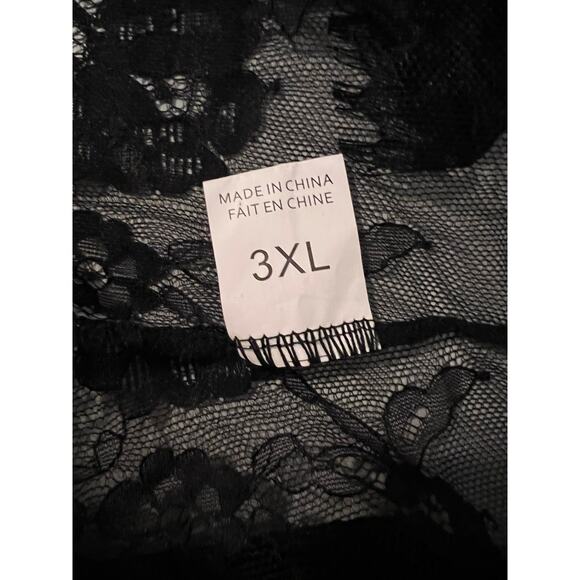 Women’s 3X lace, sheer, eyelash, kimono style loungewear witchy topper jacket - Picture 9 of 9